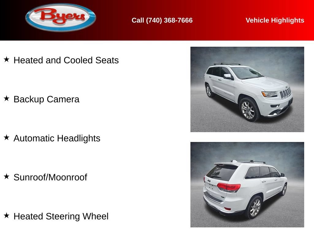 Used 2016 Jeep Grand Cherokee Summit AWD/4WD image 11