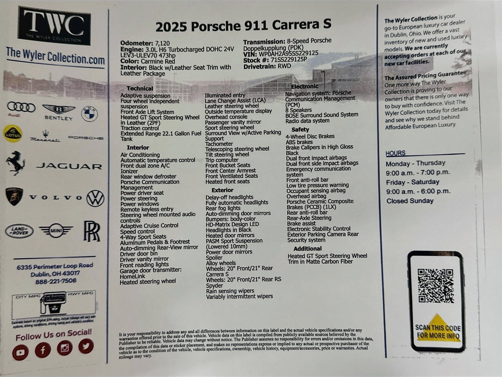 Used 2025 Porsche 911 Carrera S RWD image 42