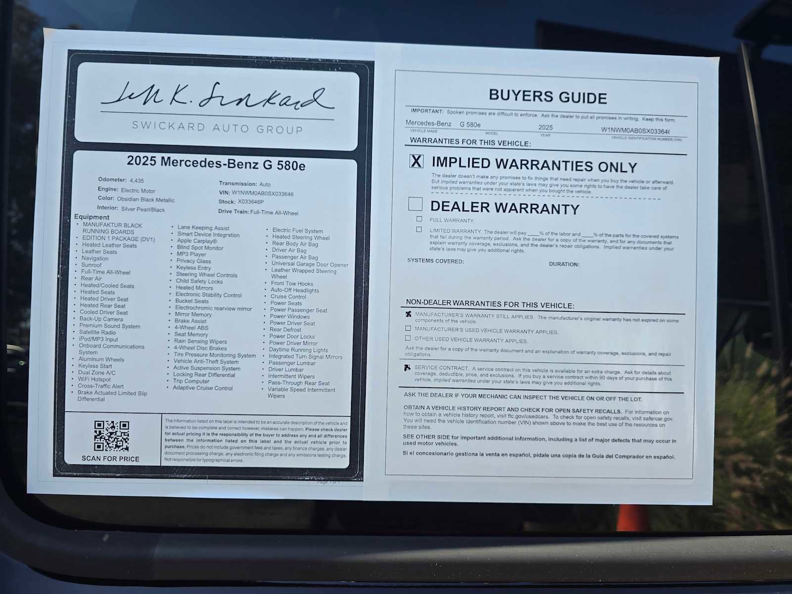 Used 2025 Mercedes-Benz G 580 w/ EQ Technology image 18