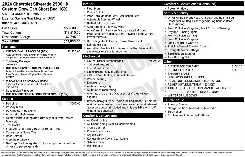 New 2026 Chevrolet Silverado 2500 Custom w/ Custom Value Package image 4