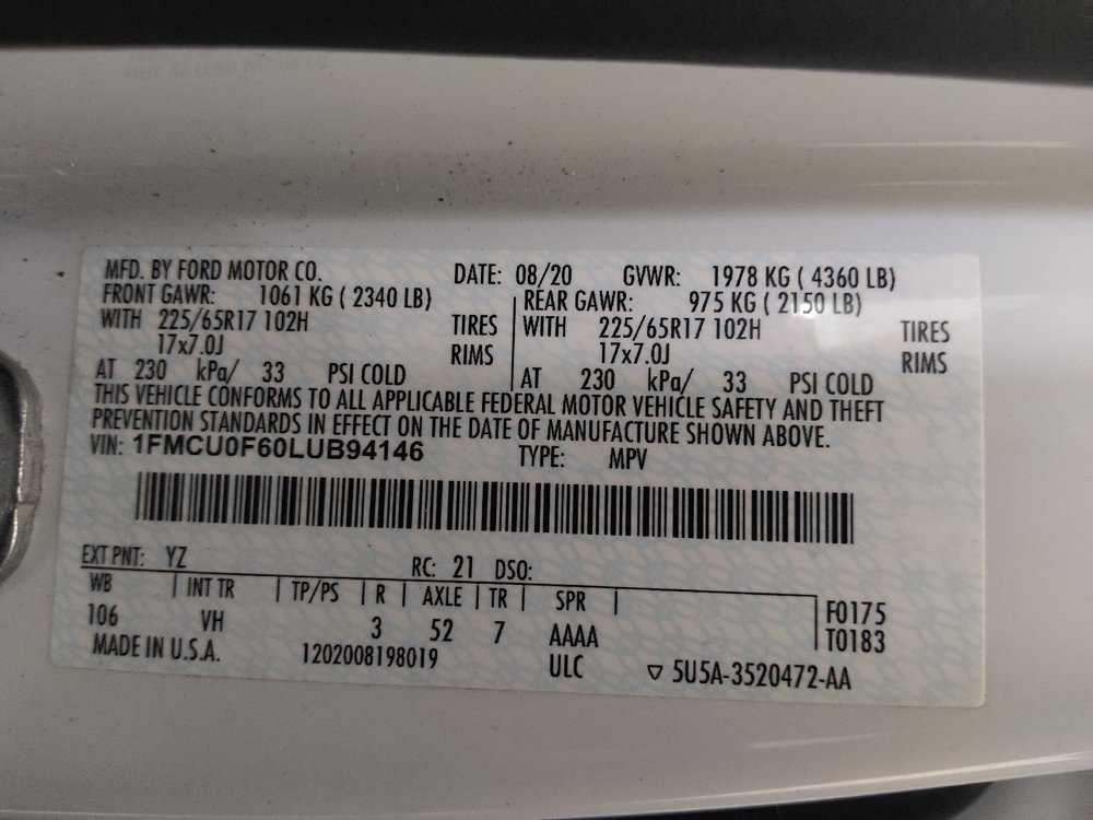 Used 2020 Ford Escape S FWD image 33