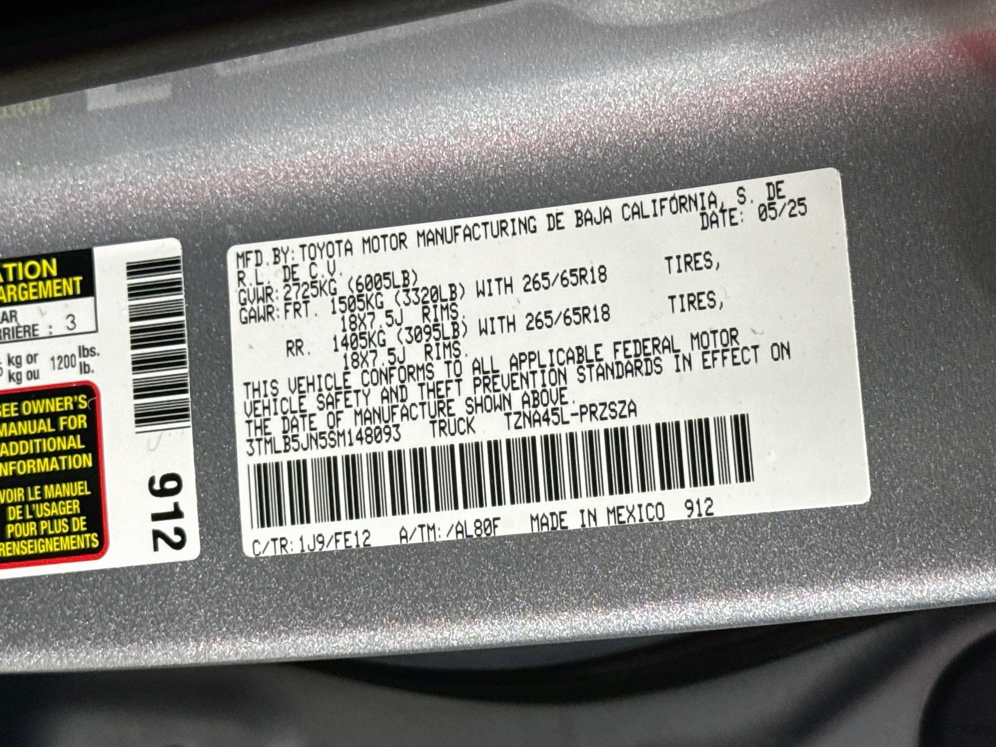 Certified 2025 Toyota Tacoma TRD Sport AWD/4WD image 27