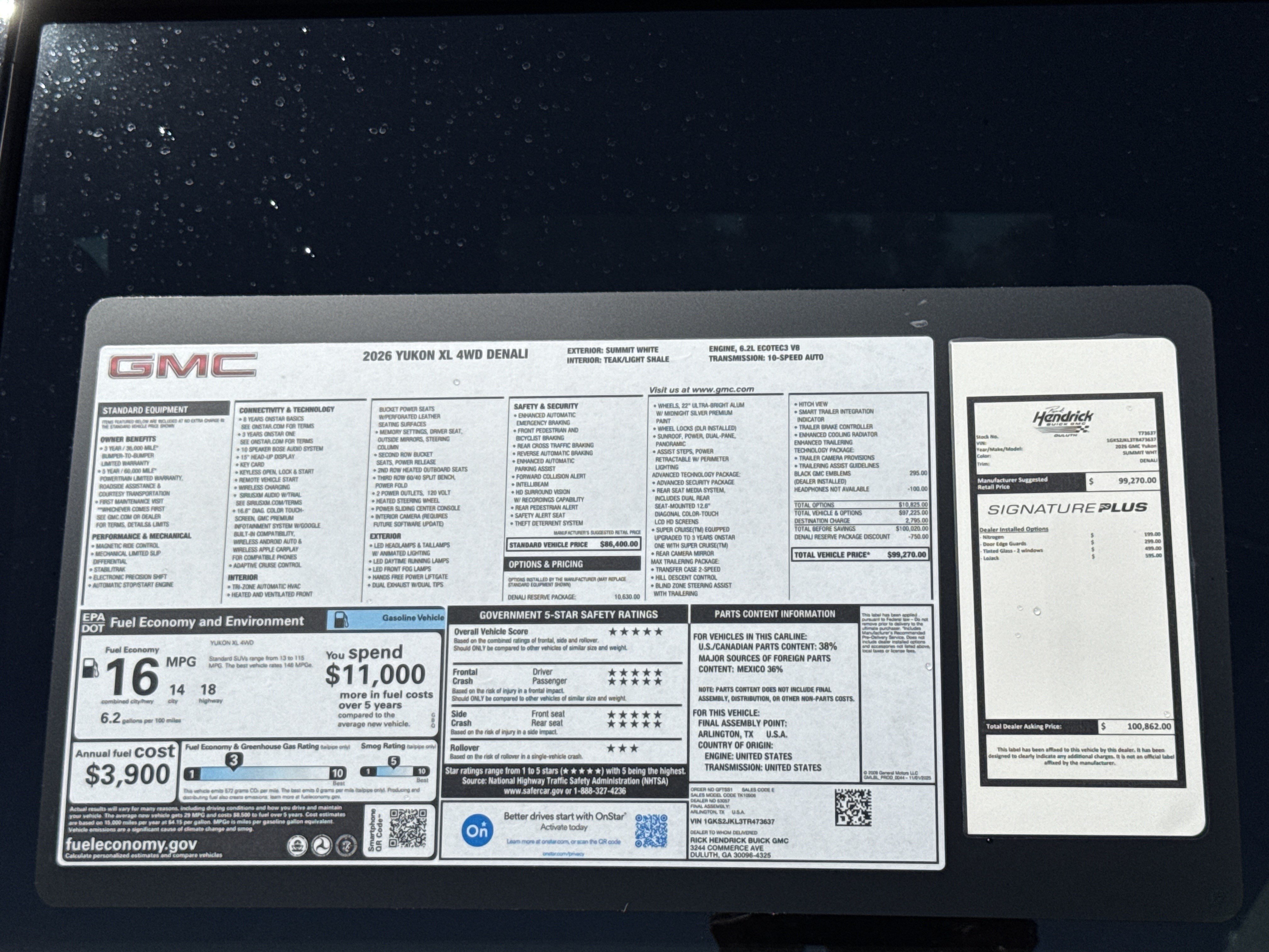 New 2026 GMC Yukon XL Denali w/ Denali Reserve Package AWD/4WD image 42