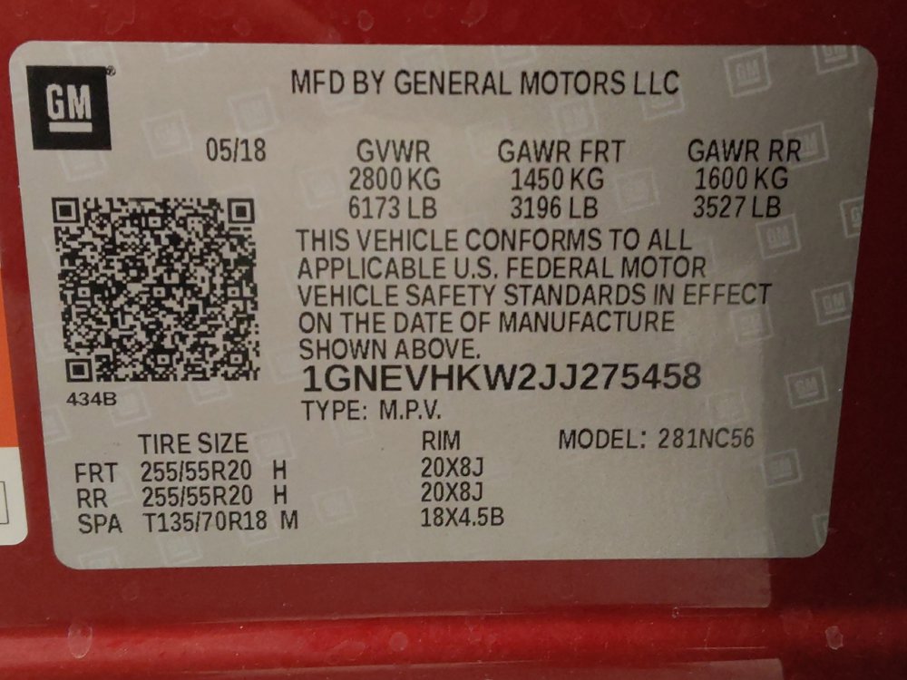 Used 2018 Chevrolet Traverse LT w/ LPO, Floor Liner Package AWD/4WD image 33