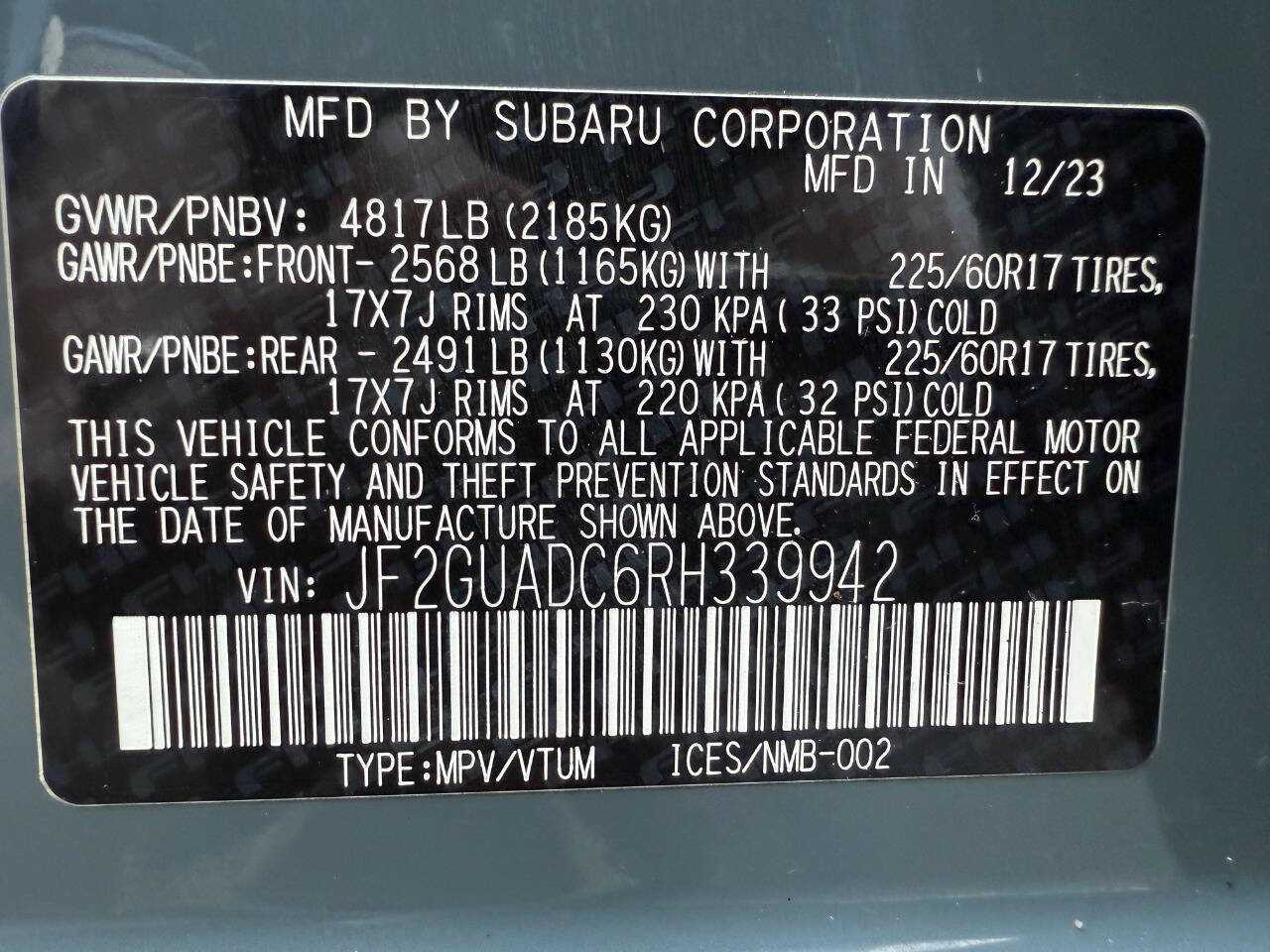 Used 2024 Subaru Crosstrek 2.0i Premium image 47