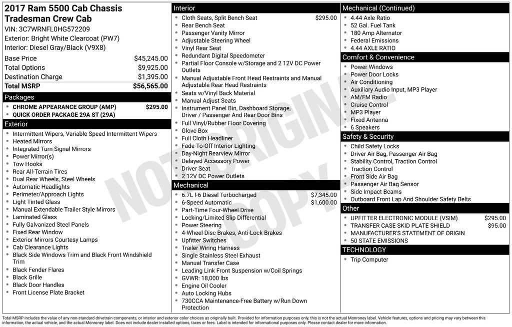 Used 2017 RAM 5500 Tradesman w/ Chrome Appearance Group image 8