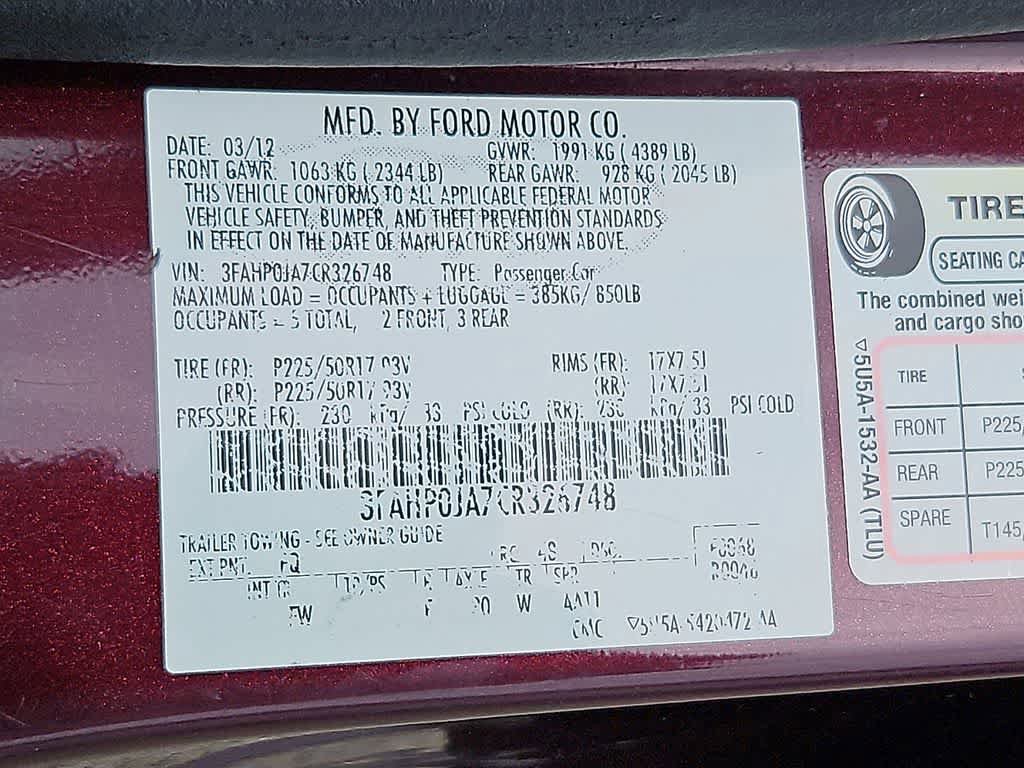 Used 2012 Ford Fusion SEL FWD image 26