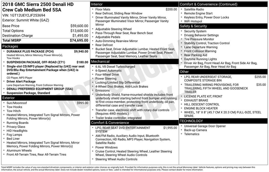 Used 2018 GMC Sierra 2500 Denali w/ Duramax Plus Package image 40