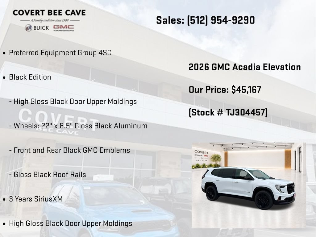 New 2026 GMC Acadia Elevation w/ Black Edition FWD image 7