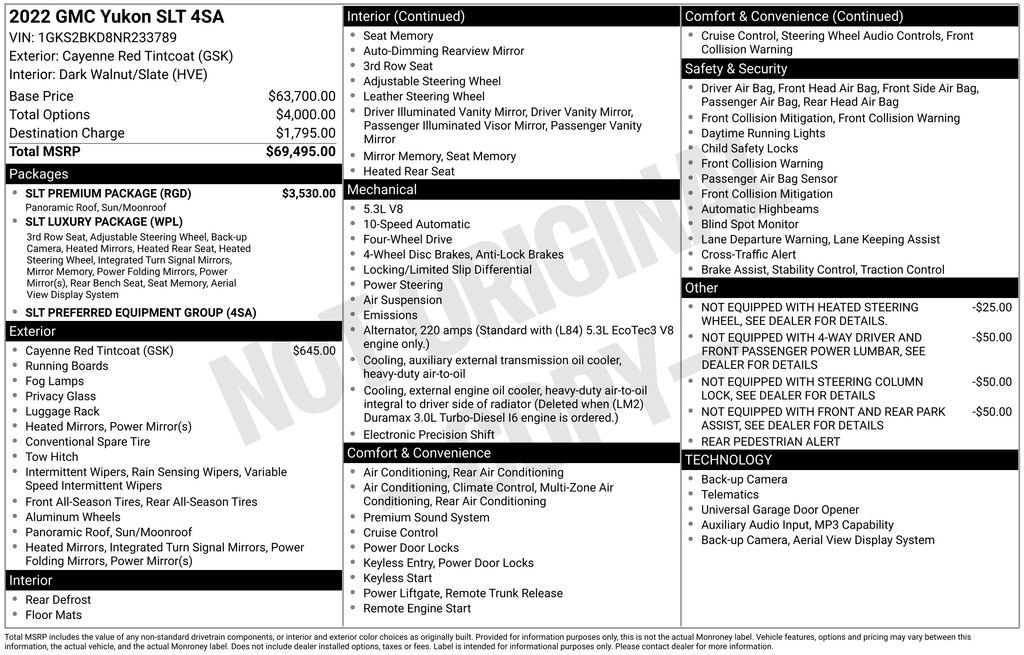 Certified 2022 GMC Yukon SLT w/ SLT Premium Package AWD/4WD image 6