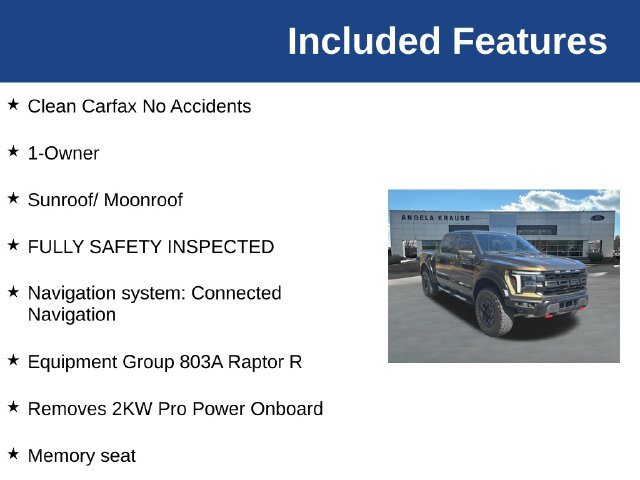 Used 2025 Ford F150 Raptor w/ Equipment Group 803A Raptor R AWD/4WD image 5