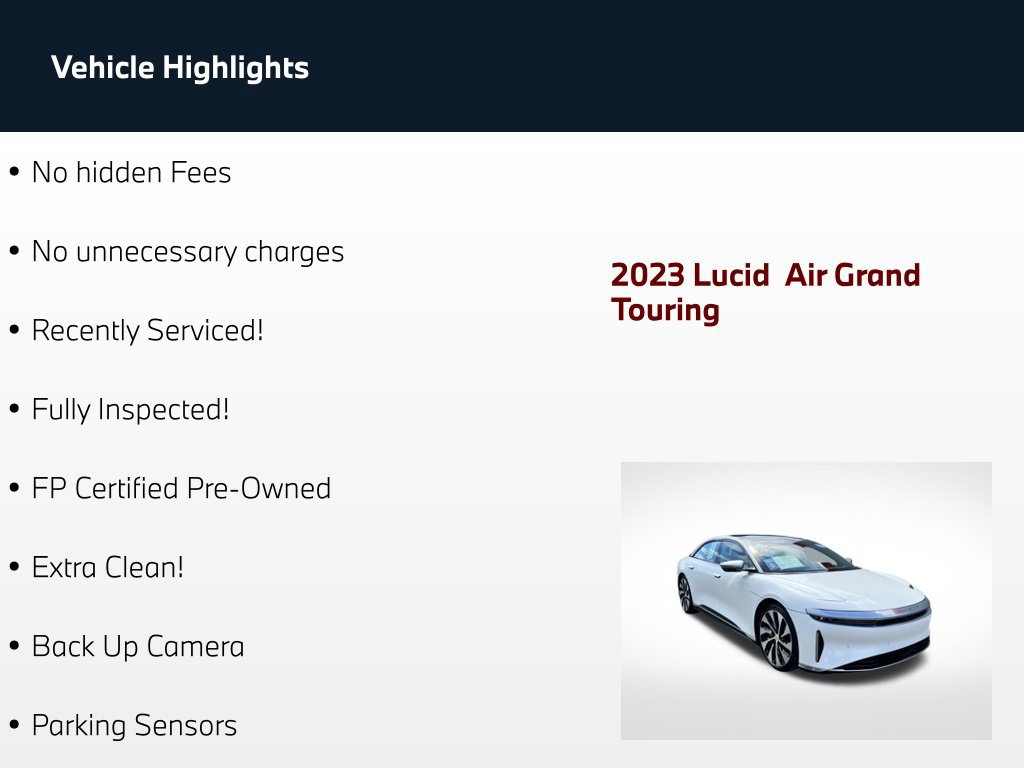 Used 2023 Lucid Air Grand Touring AWD/4WD image 81
