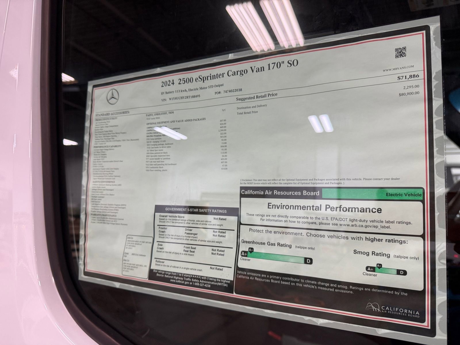 Used 2024 Mercedes-Benz eSprinter 170 Cargo w/ Dashboard Charging Package image 41