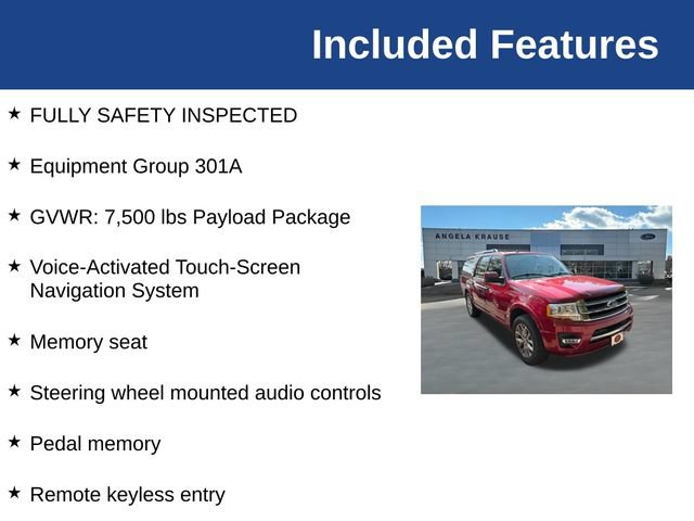 Used 2017 Ford Expedition EL Limited w/ Equipment Group 301A RWD image 5