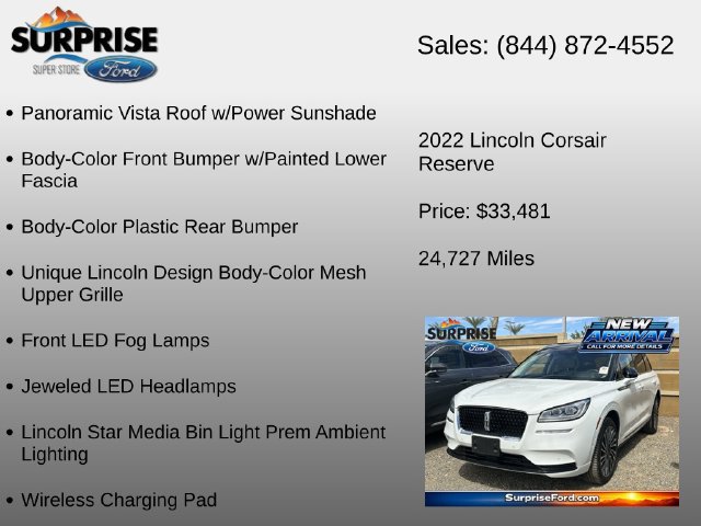 Used 2022 Lincoln Corsair Reserve w/ Equipment Group 201A AWD/4WD image 18