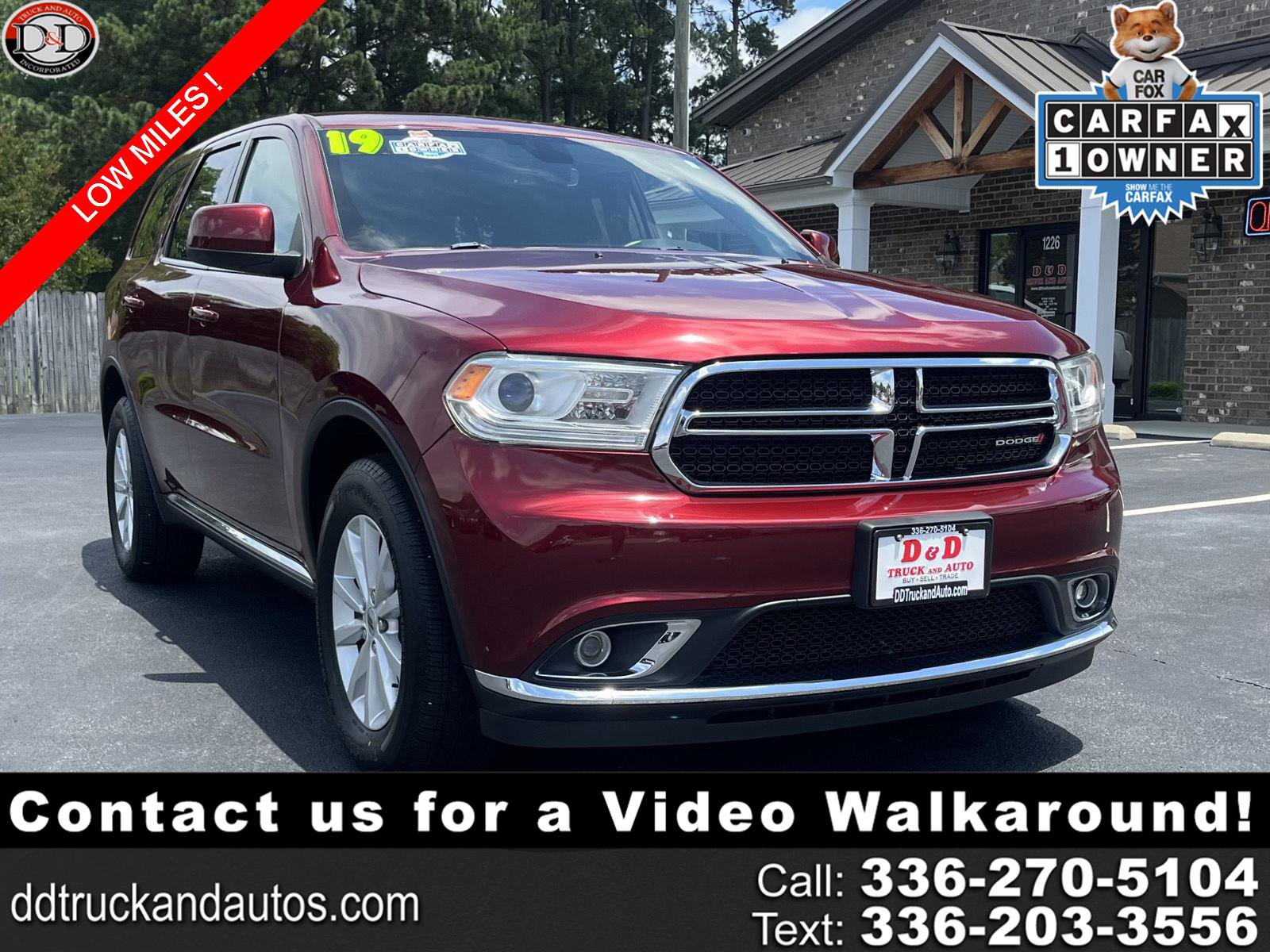Used 2019 Dodge Durango SXT w/ Trailer Tow Group IV