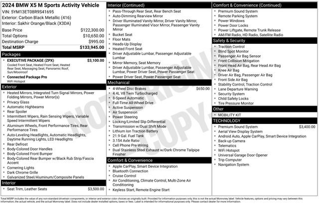 Used 2024 BMW X5 M Competition w/ Executive Package image 4