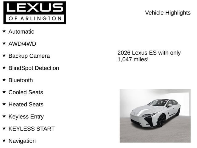 Used 2026 Lexus ES 500e AWD/4WD image 7