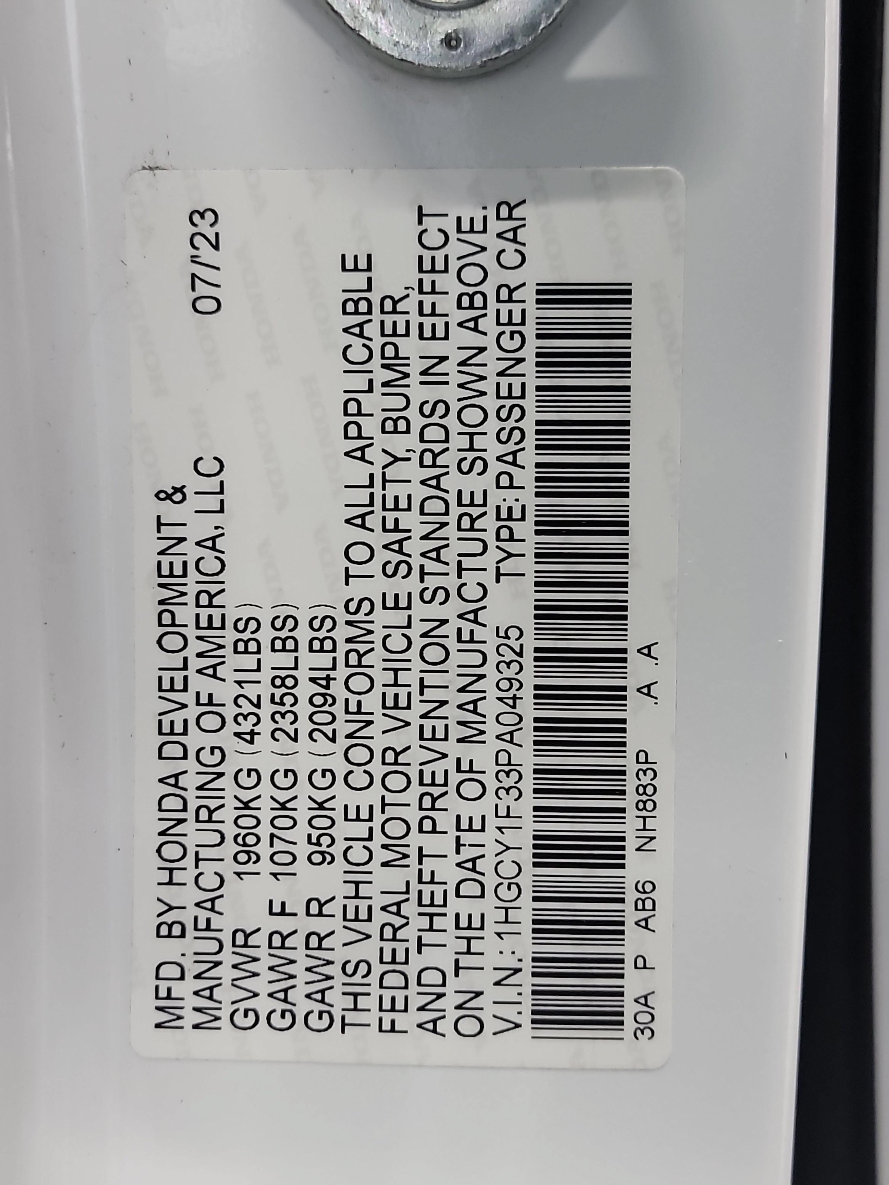 Certified 2023 Honda Accord EX image 33