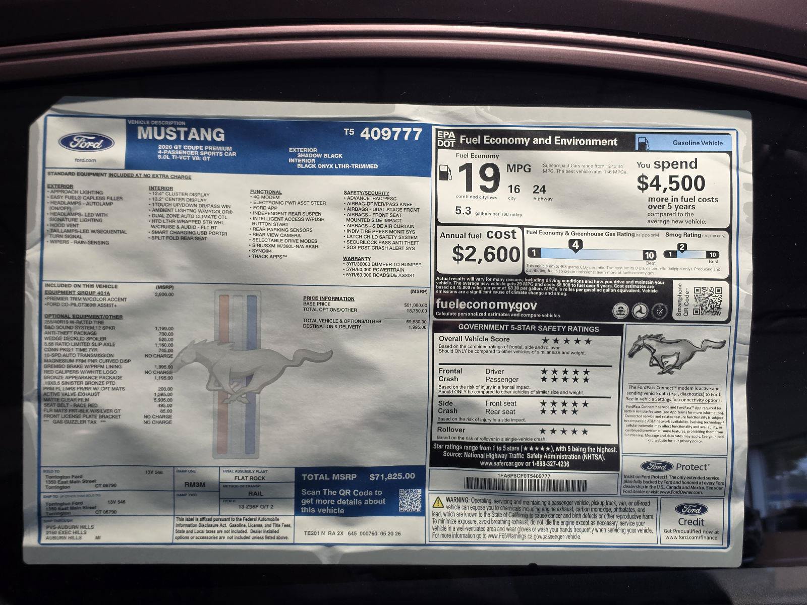 New 2026 Ford Mustang GT Premium RWD image 17