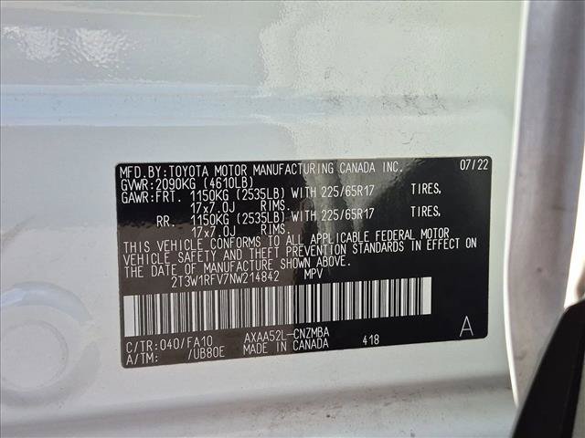 Used 2022 Toyota RAV4 XLE w/ Convenience Package FWD image 24