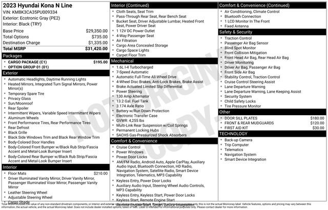 Used 2023 Hyundai Kona N Line w/ Cargo Package image 34