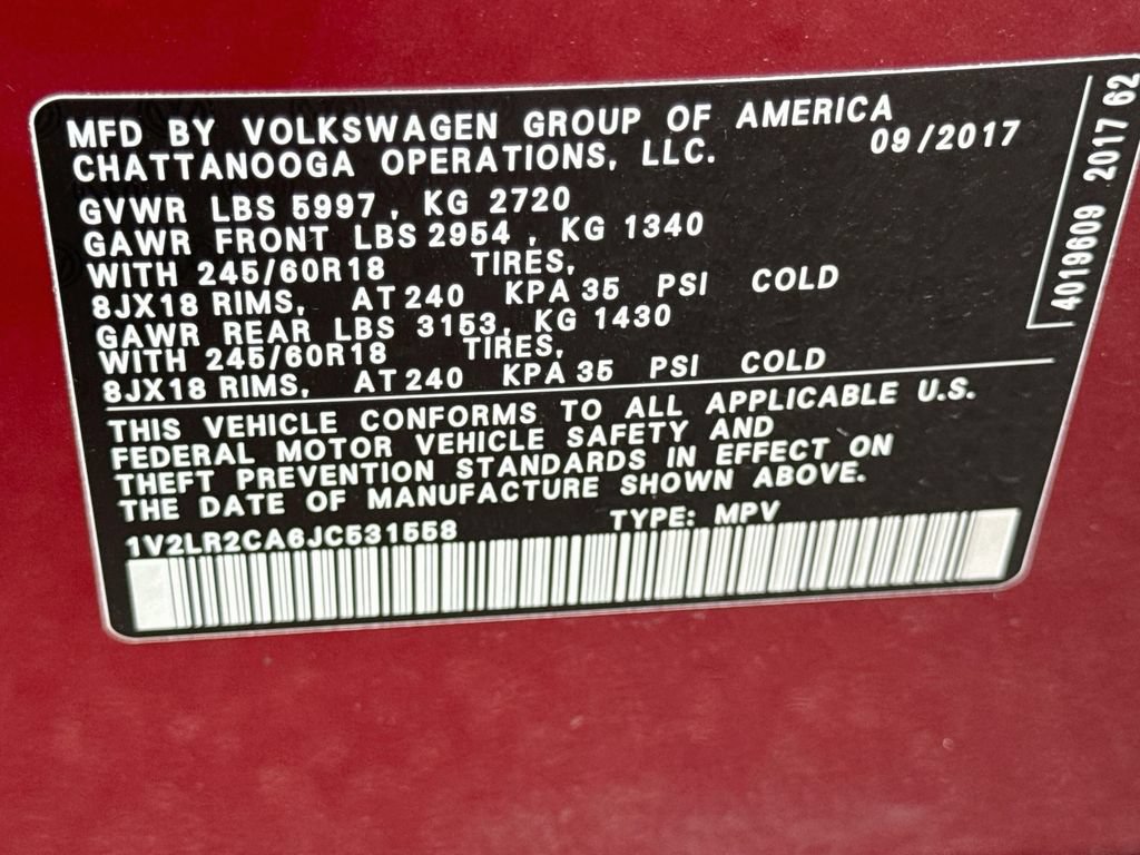 Used 2018 Volkswagen Atlas SE AWD/4WD image 34