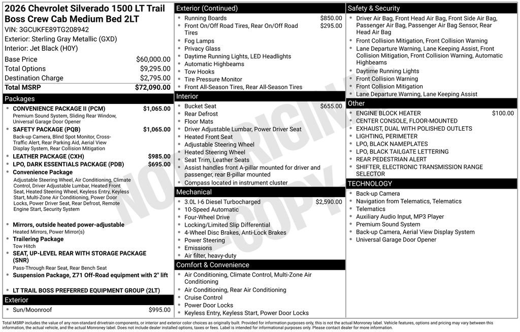 New 2026 Chevrolet Silverado 1500 LT Trail Boss w/ Safety Package image 34