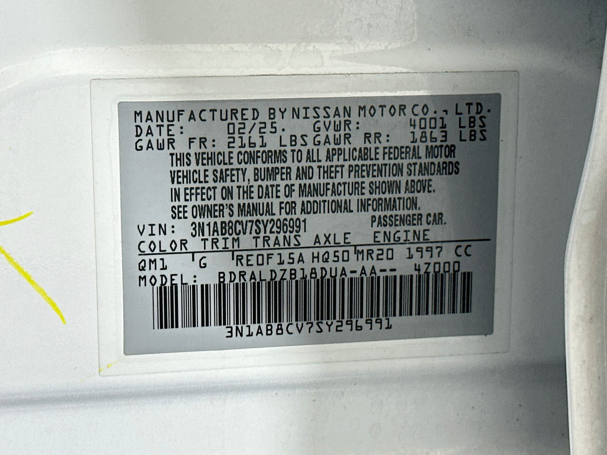 Used 2025 Nissan Sentra SV FWD image 12