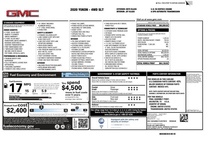 Used 2020 GMC Yukon SLT image 44