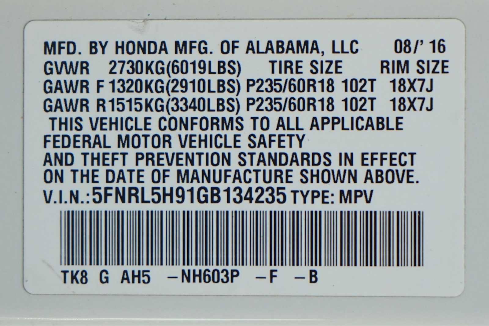Used 2016 Honda Odyssey Touring image 30