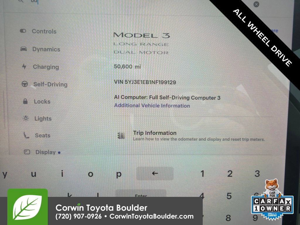 Used 2022 Tesla Model 3 Long Range AWD/4WD image 25