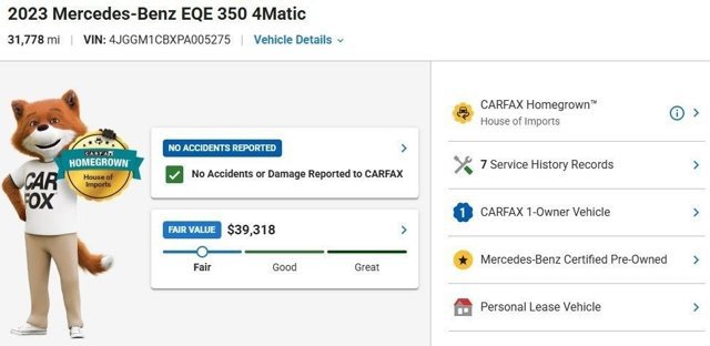 Certified 2023 Mercedes-Benz EQE 350+ 4MATIC SUV image 3
