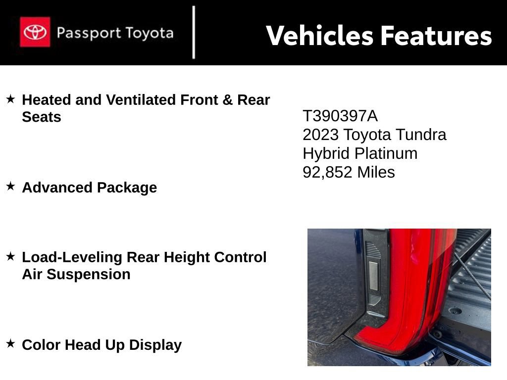 Used 2023 Toyota Tundra Platinum w/ Advanced Package AWD/4WD image 11