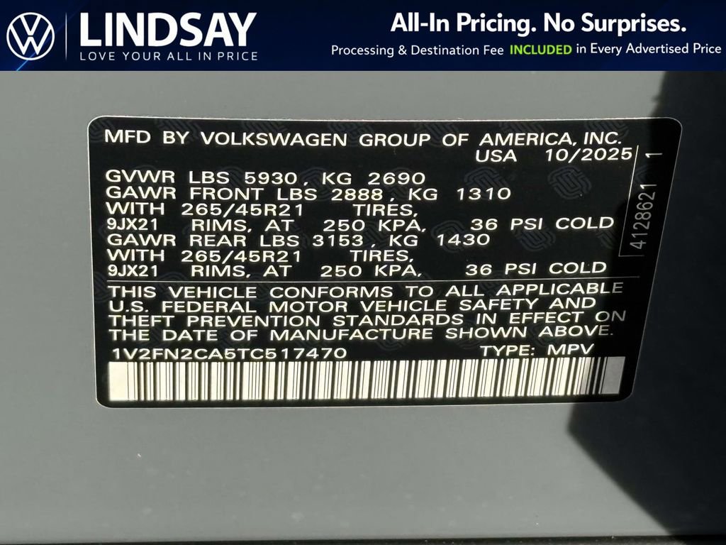 New 2026 Volkswagen Atlas SEL Premium R-Line image 22