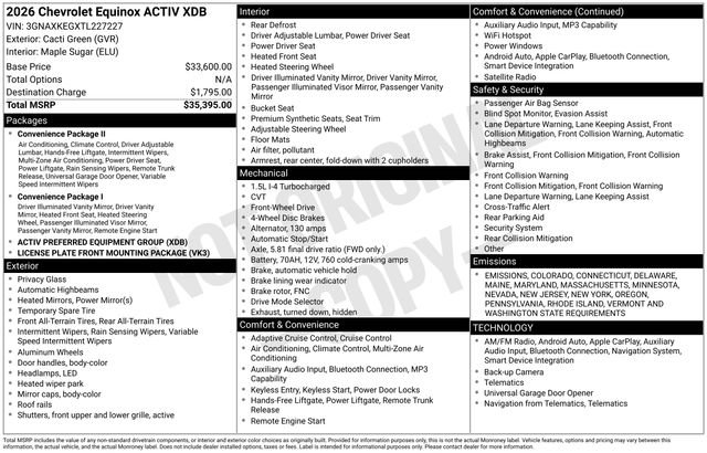 New 2026 Chevrolet Equinox ACTIV image 16