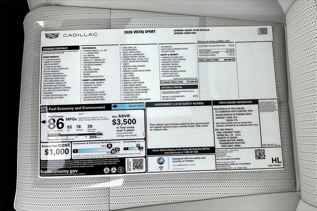 New 2026 Cadillac Vistiq Sport image 14