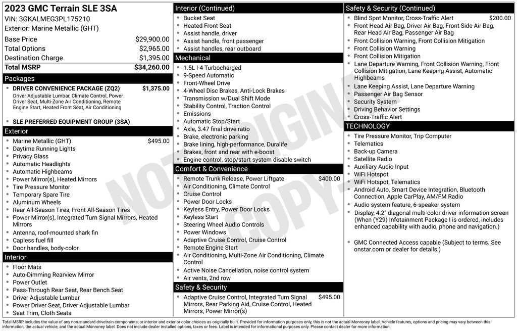 Used 2023 GMC Terrain SLE w/ Driver Convenience Package FWD image 4