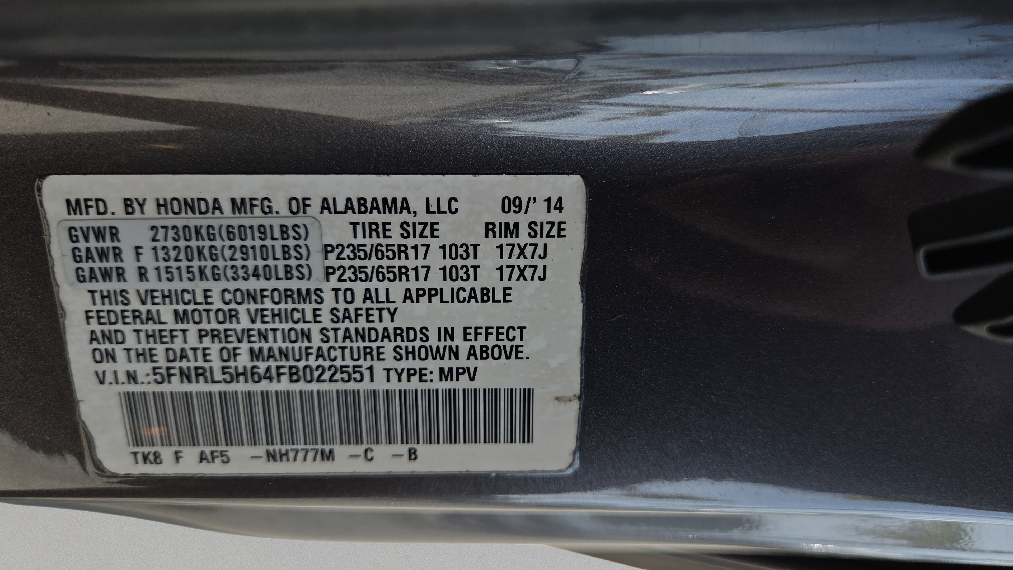 Used 2015 Honda Odyssey EX-L image 22