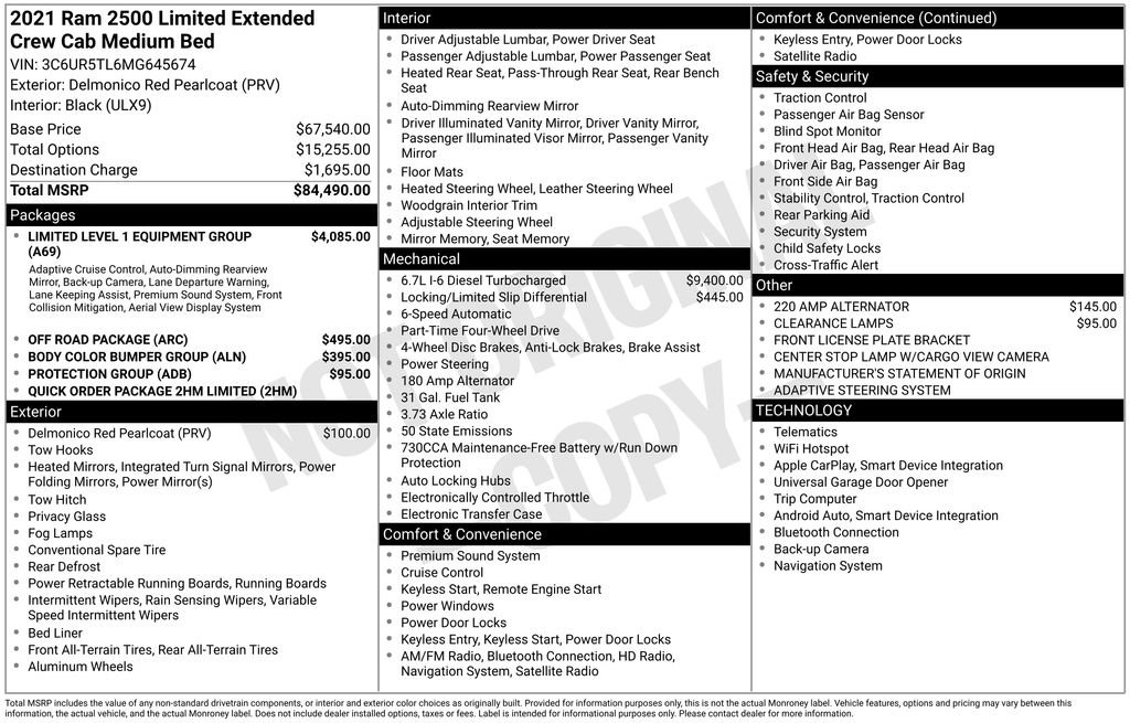 Used 2021 RAM 2500 Limited image 37