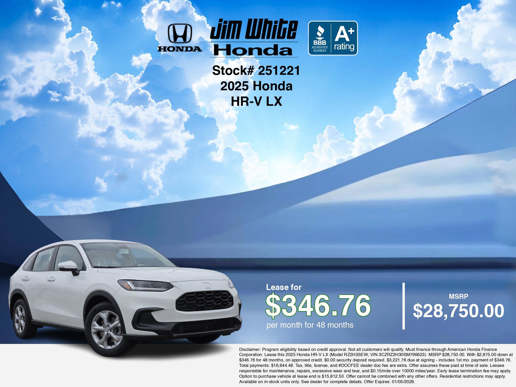 New 2025 Honda HR-V LX image 3
