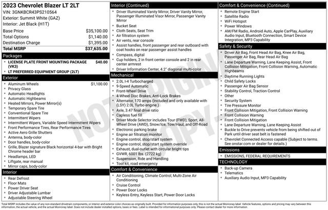 Used 2023 Chevrolet Blazer LT image 7