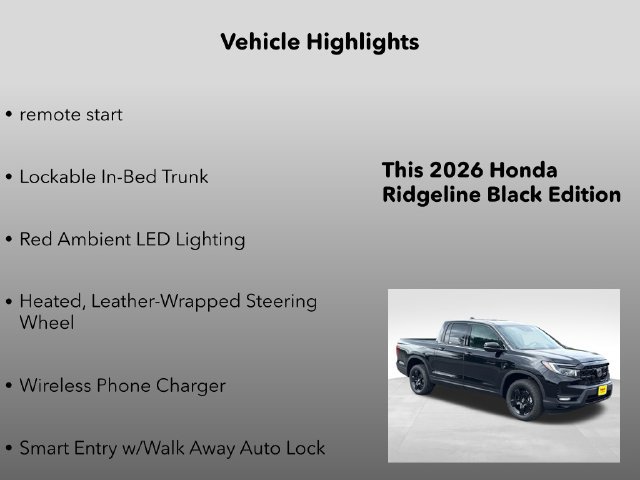 New 2026 Honda Ridgeline Black Edition image 20