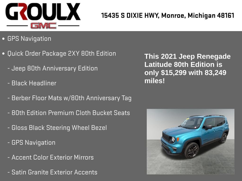 Used 2021 Jeep Renegade Latitude AWD/4WD image 8