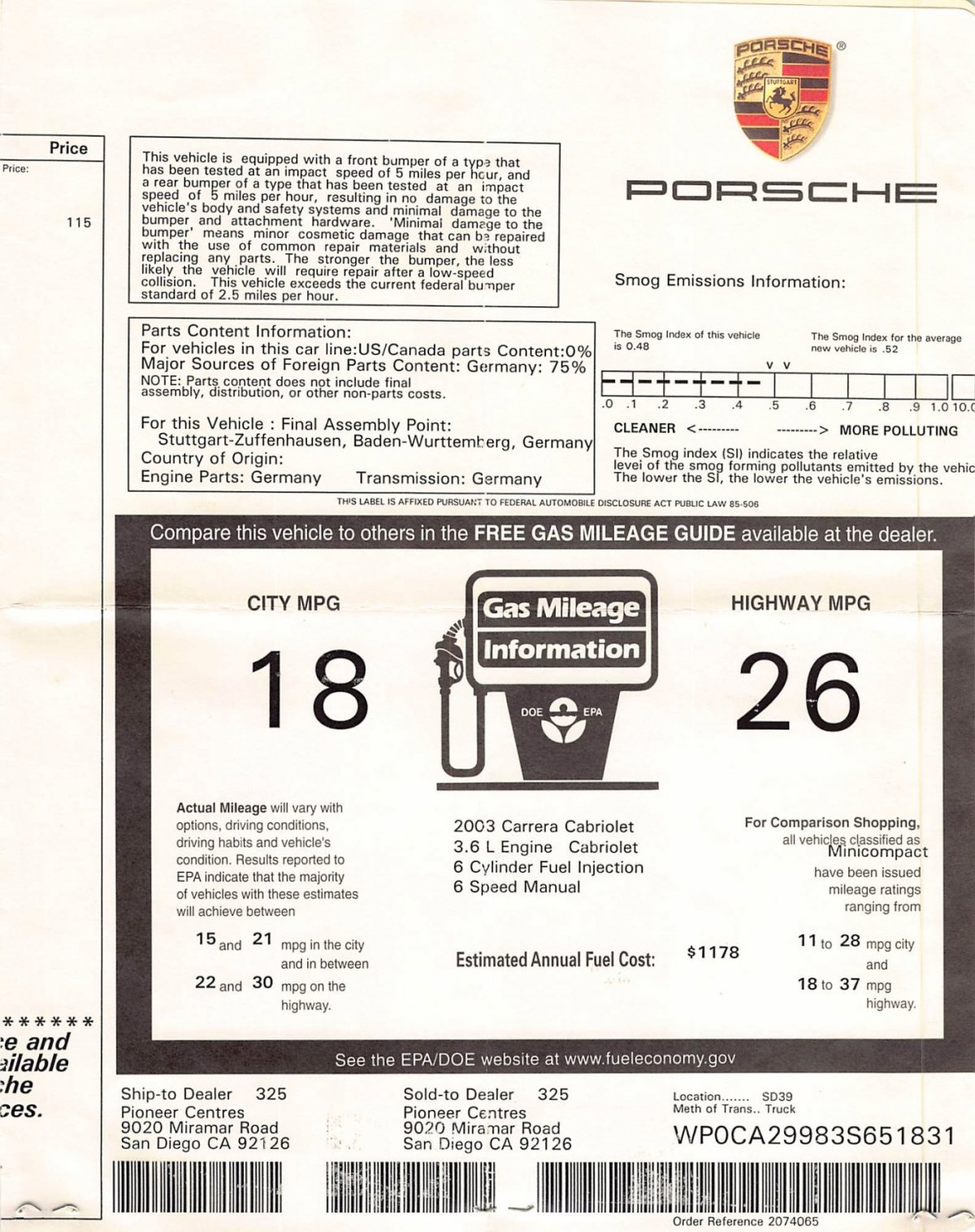 Used 2003 Porsche 911 Carrera image 8