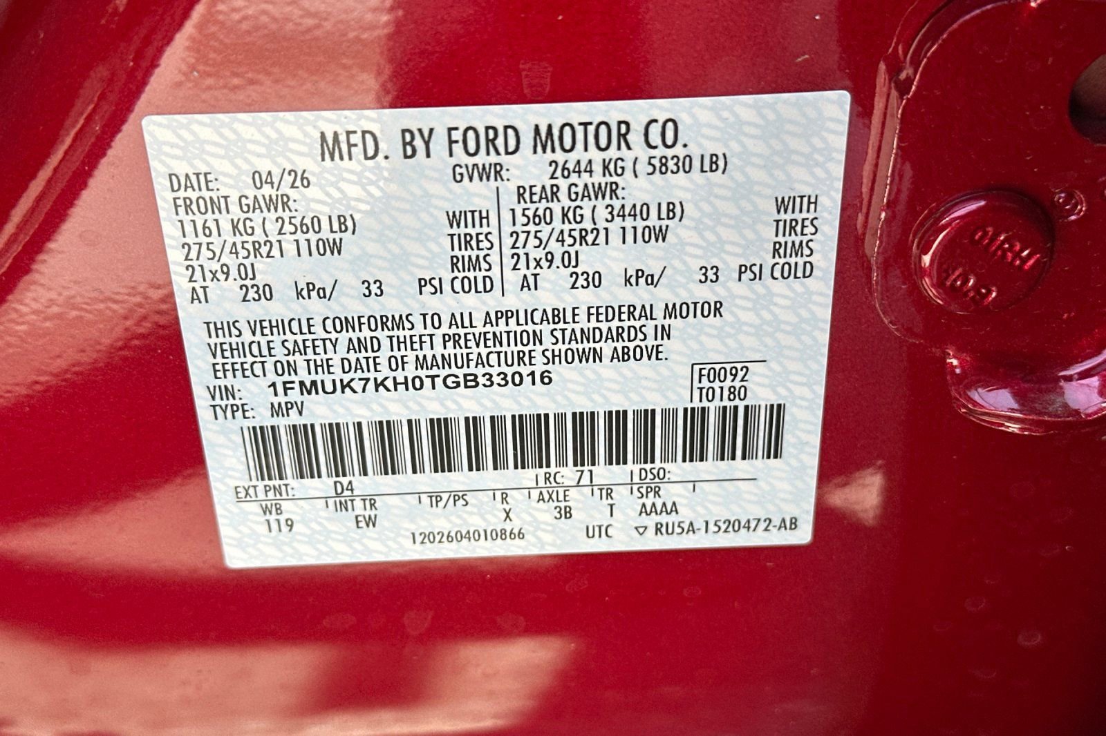 New 2026 Ford Explorer ST-Line RWD image 29