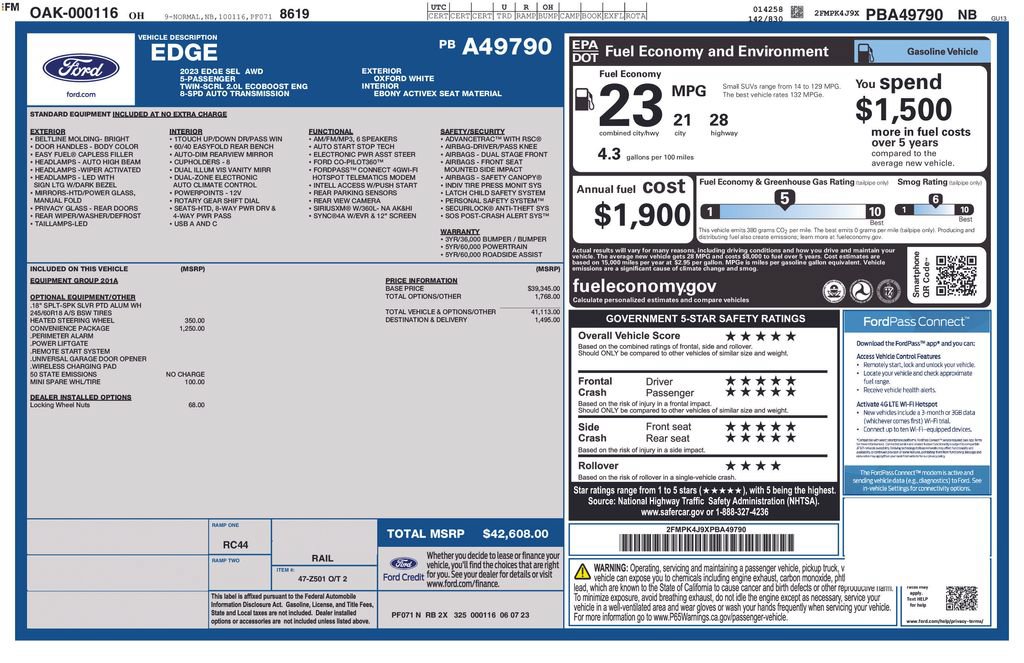 Used 2023 Ford Edge SEL w/ Convenience Package AWD/4WD image 25