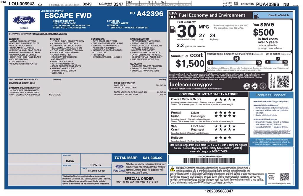 Used 2023 Ford Escape ST-Line FWD image 55
