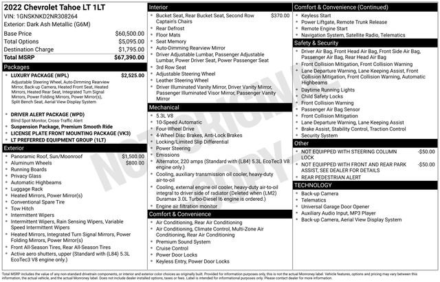 Certified 2022 Chevrolet Tahoe LT w/ Luxury Package image 32