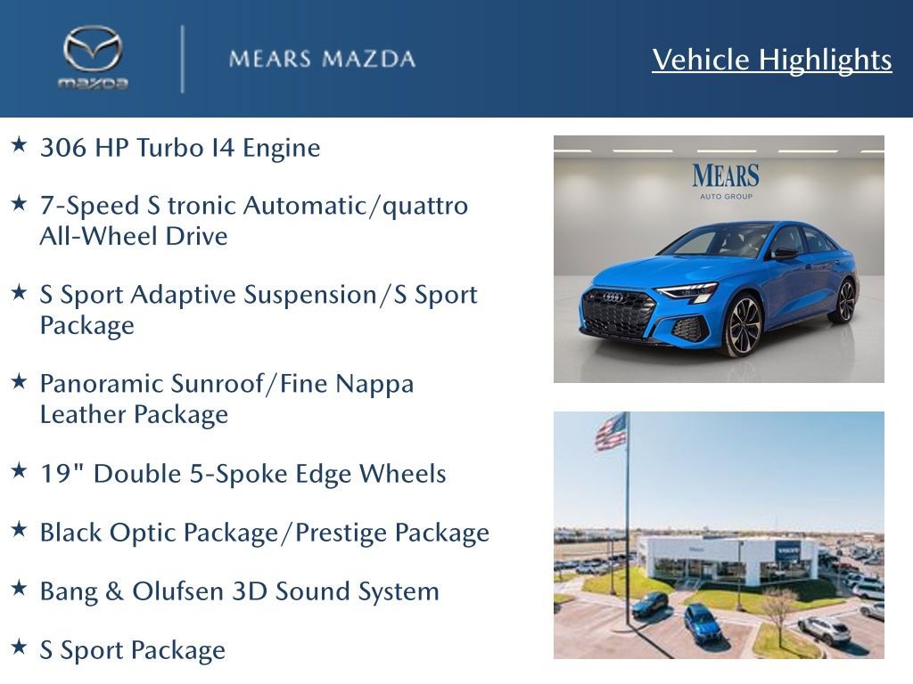 Used 2022 Audi S3 Prestige w/ Prestige Package image 2